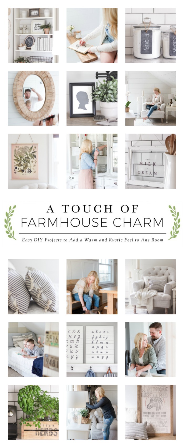 A Touch of Farmhouse Charm Collage | LoveGrowsWild.com